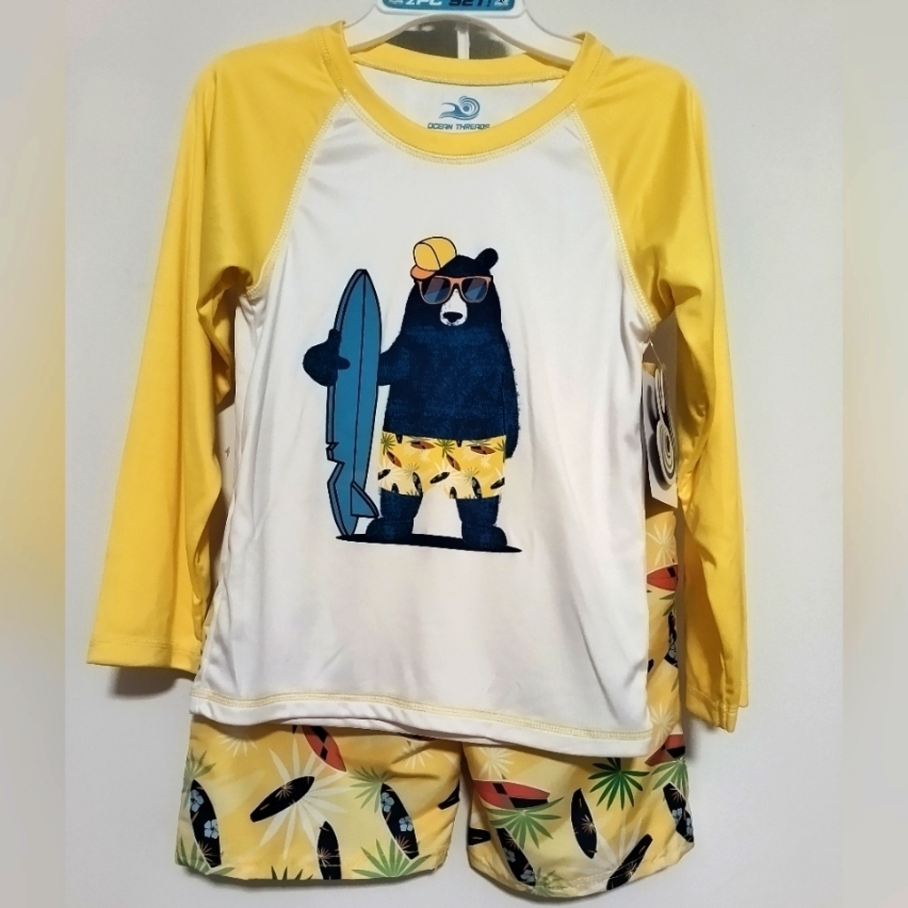 [5x$20] New Ocean Thread Swim Rashguard Set / Size 7